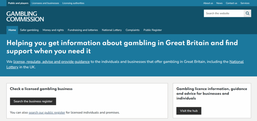 UKGC website